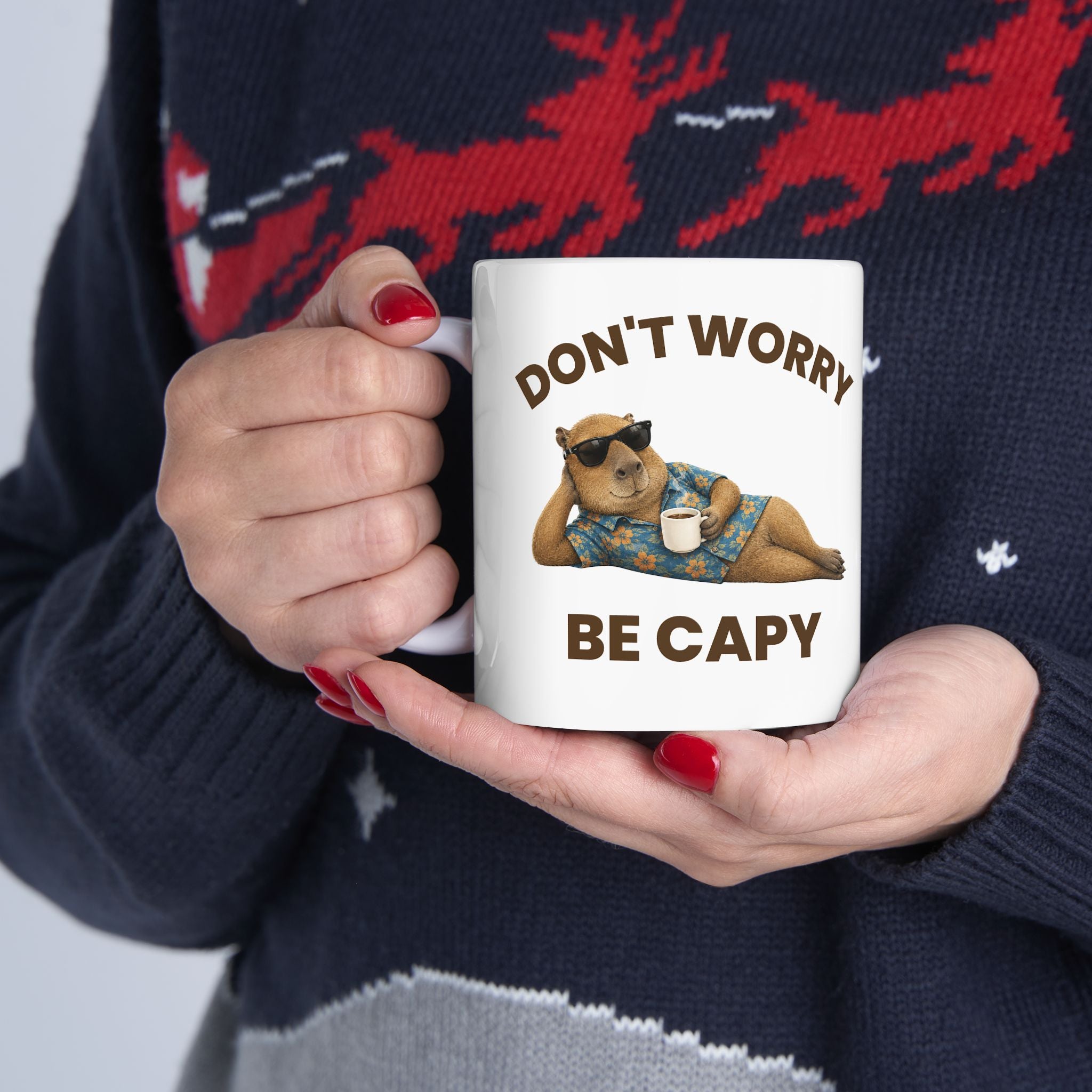 Don't Worry Be Capy Mug